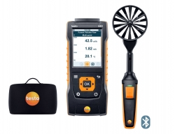 testo 440 - Set cu sondă pentru viteza aerului cu elice de 100 mm cu BT